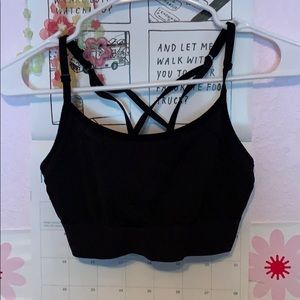 Pink sportbra w strappy back